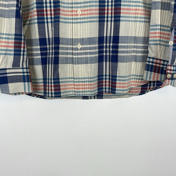 Tommy Bahama Plaid Long Sleeve Button Down Mens XL 1 Pocket Blue Casal Shirt - Picture 2 of 9